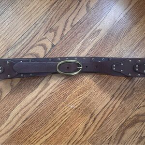 Source Unknown Brown Belt with Gold Buckle